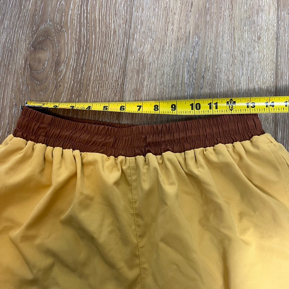 FIFTY BY JACKS SURFBOARDS Yellow Swim Trunks Shorts Mens Size L Elastic Waist - Picture 4 of 6